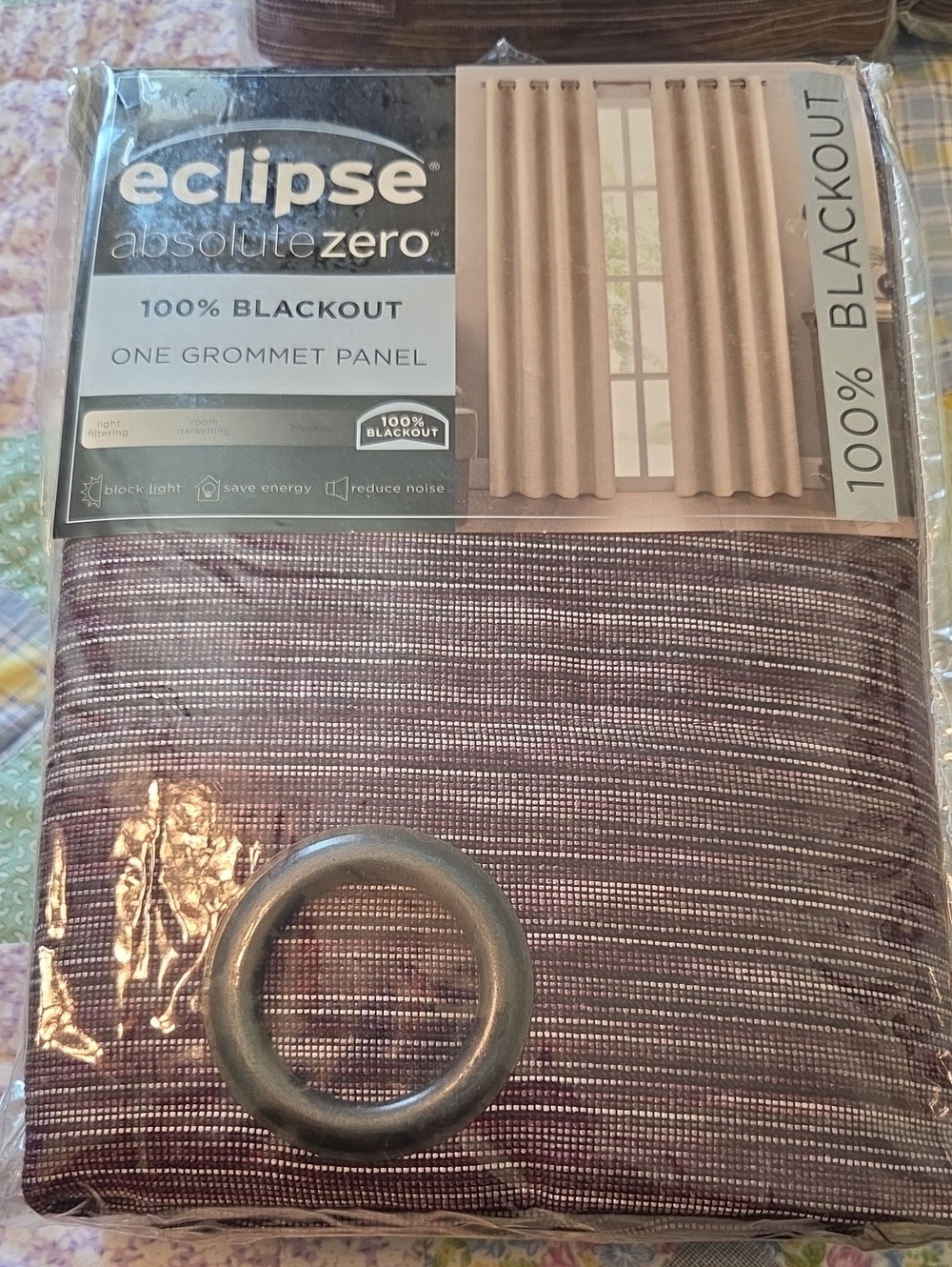 Eclipse 100% Blackout Grommet Panel - Plum